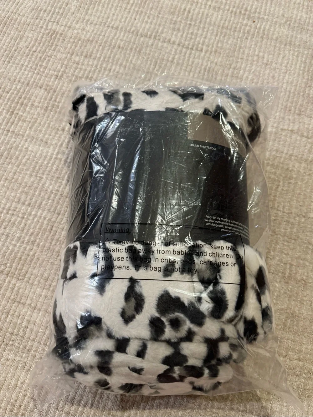 Lola Blankets Snow Leopard Large Luxury Faux Fur Blanket